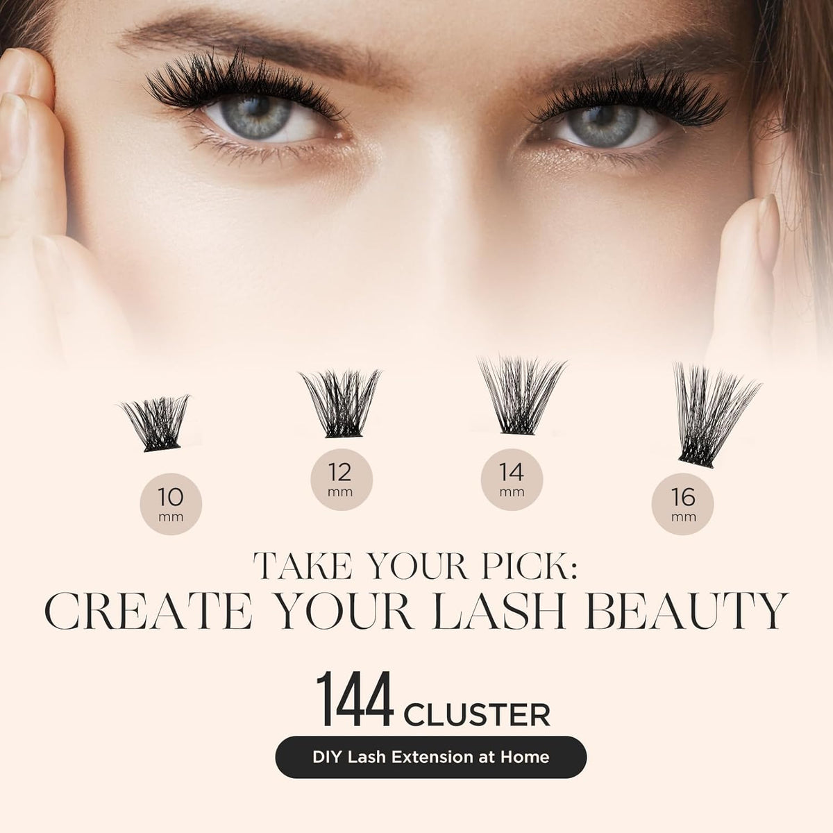 56D Cluster LashesThick Individual Eyelashes D Curl Wispy Lash Clusters Individual Russian Eyelash