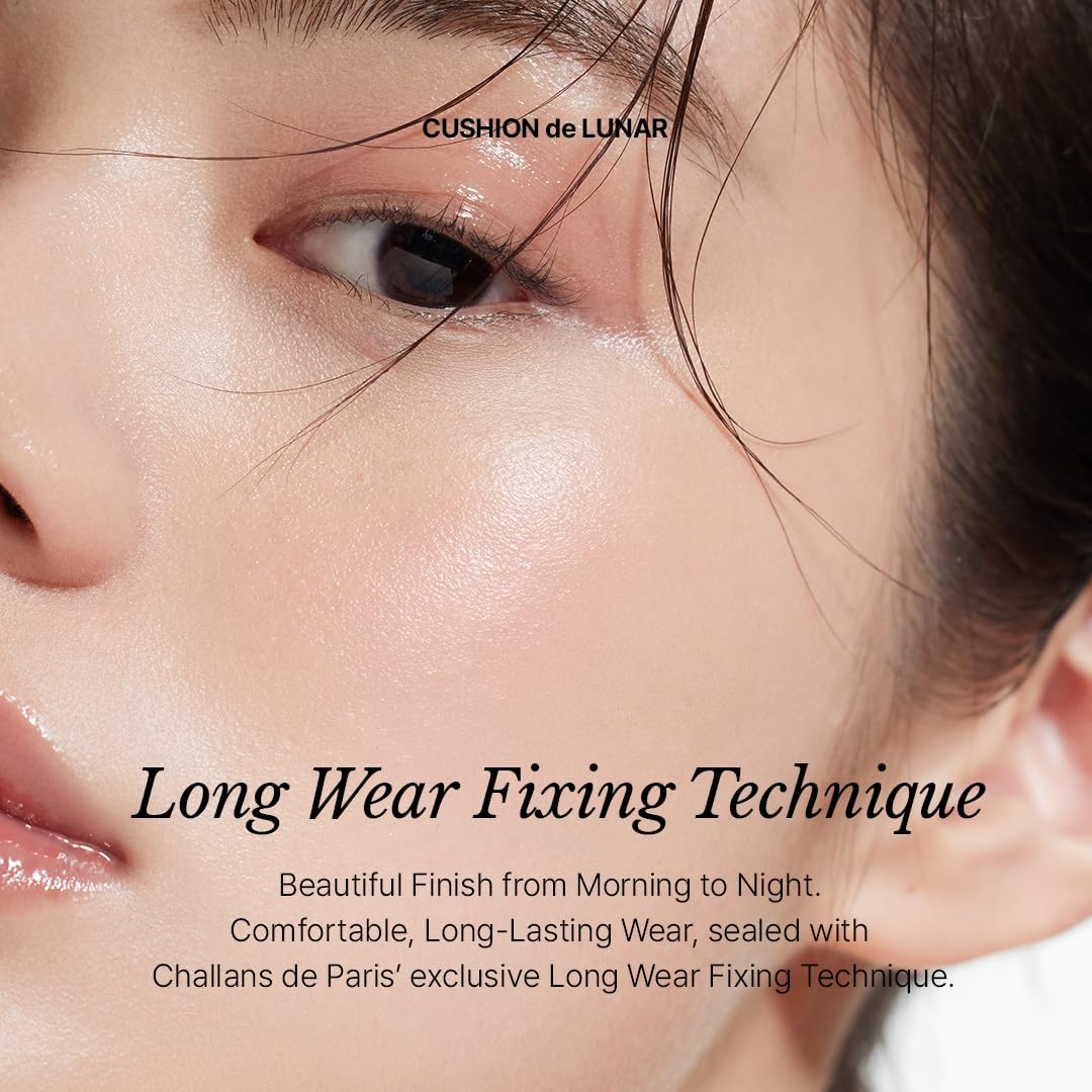 [CHALLANS de PARIS] Cushion de Lunar Excellence Foundation – 21 Bright Ivory | Long-Wear, Buildable