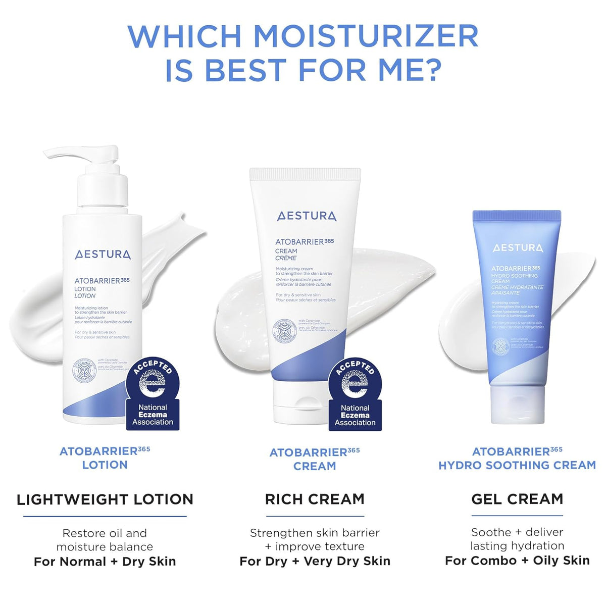 AESTURA ATOBARRIER365 Lightweight Korean Face Moisturizer with Ceramides | Strengthens Barrier