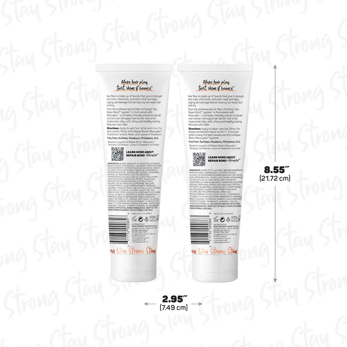 Marc Anthony Repairing Shampoo & Conditioner Set - Rescuplex Bond Repair, Strengthens Hair