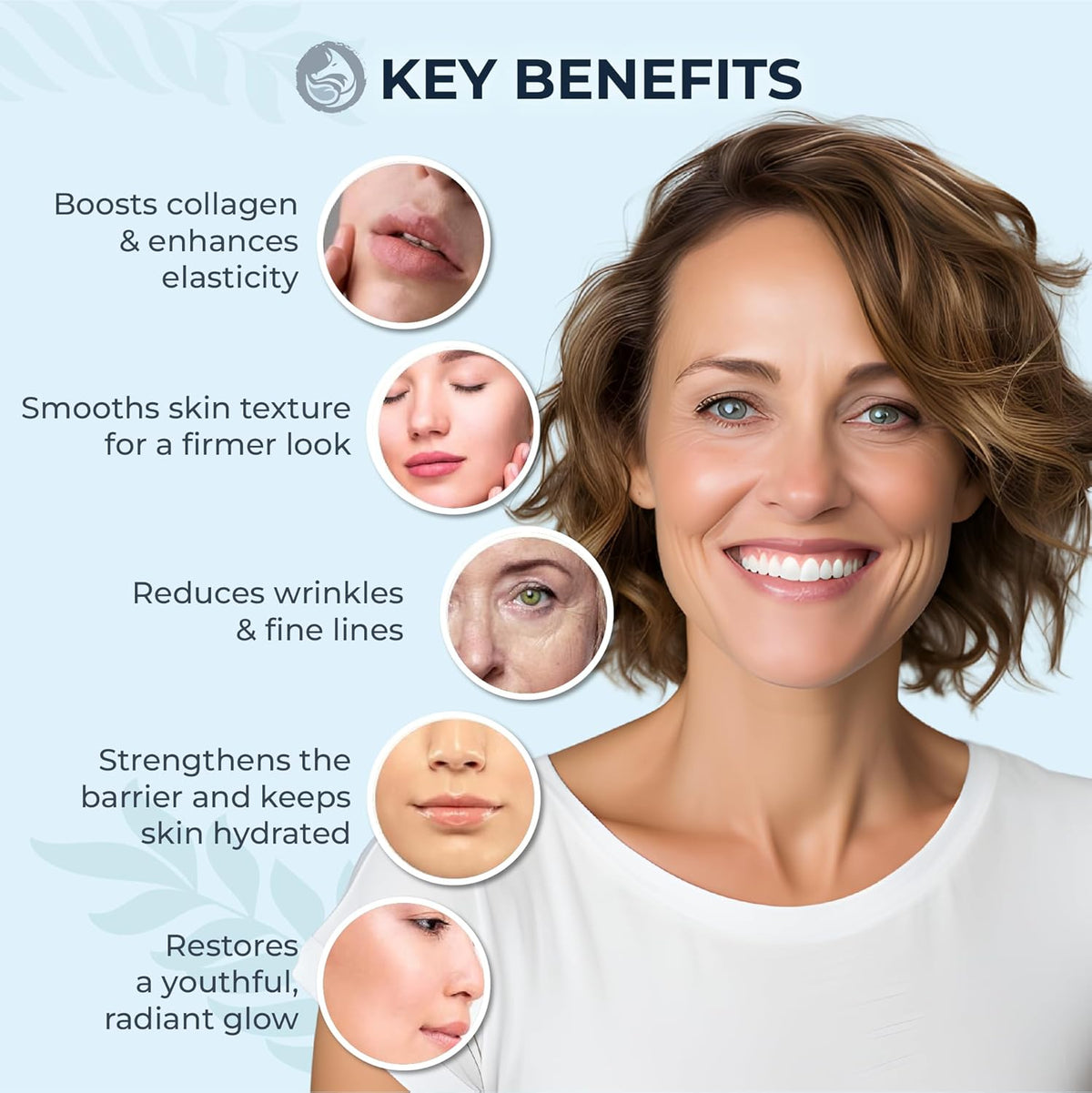 Peptide Collagen Serum 1 fl oz – Anti-Aging Face Serum Reduces Wrinkles, Firms & Improves