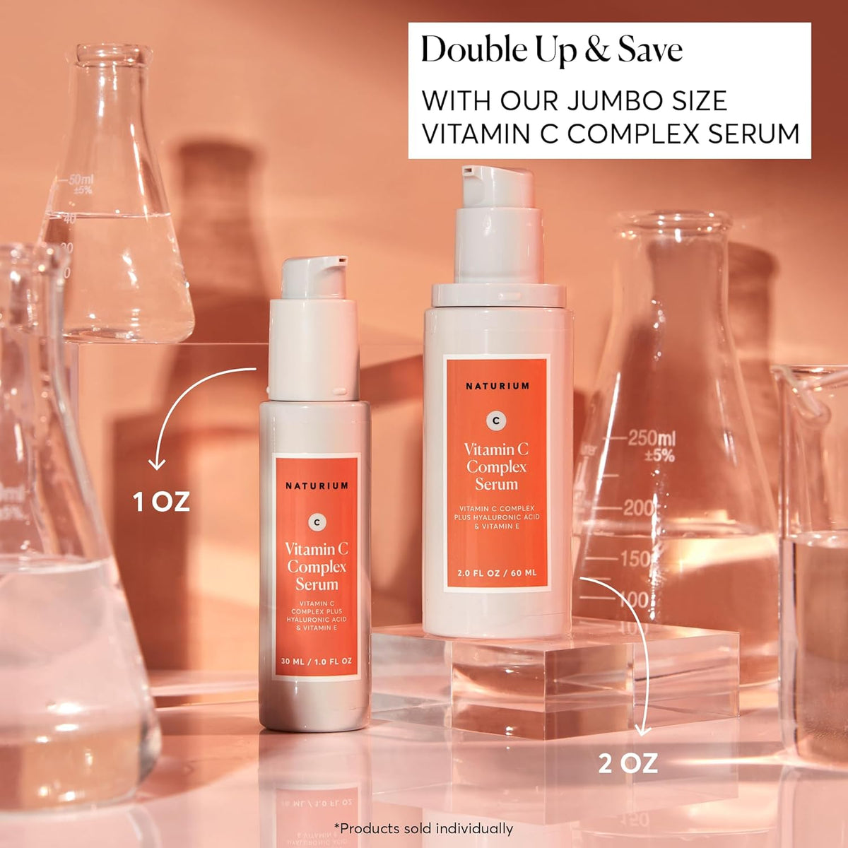 Naturium Vitamin C Complex Face Serum, Anti-Aging Facial Treatment with Hyaluronic Acid & Vitamin