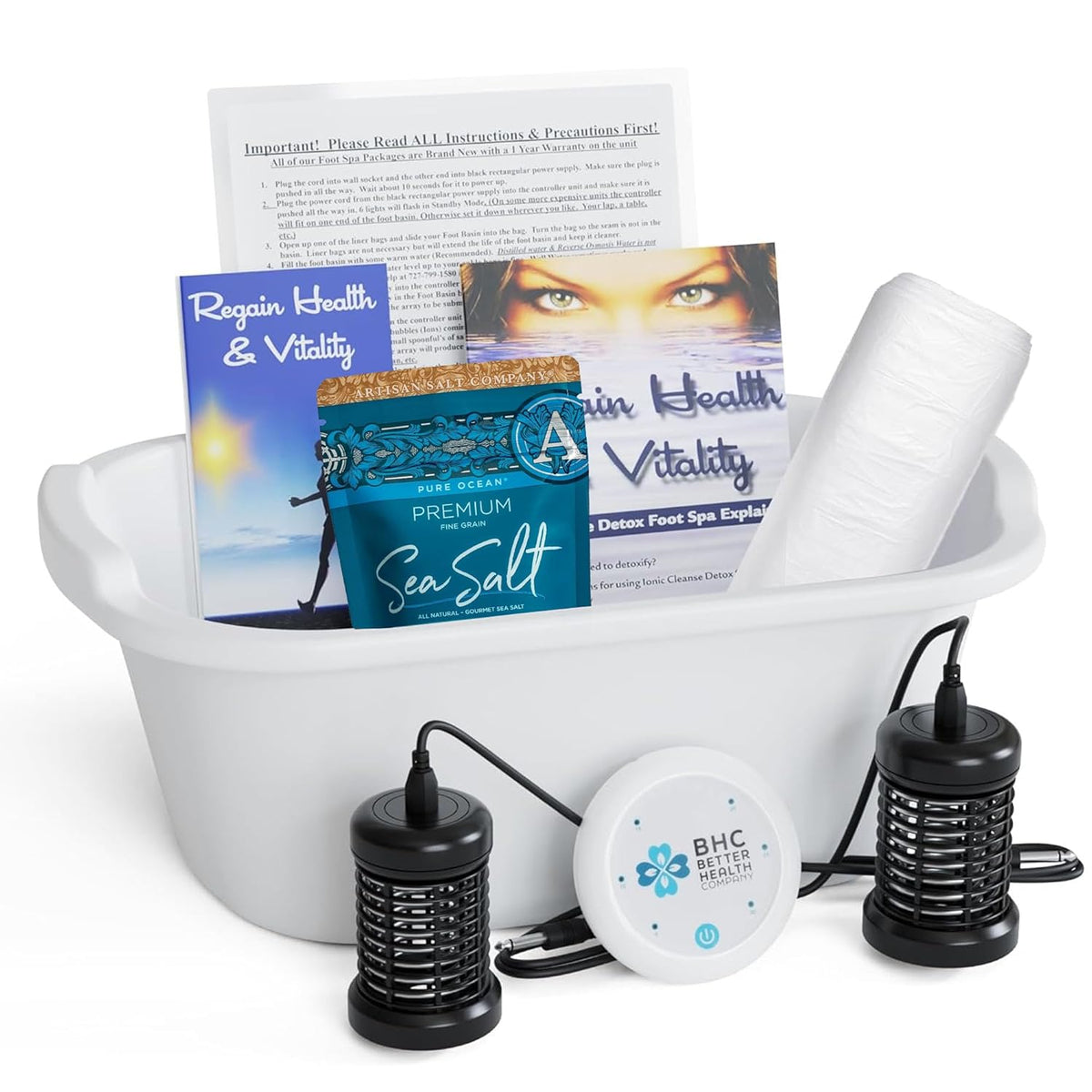 Ionic Foot Bath Detox Machine for Home Use - Free Regain Health & Vitality Booklet & Brochure - 2