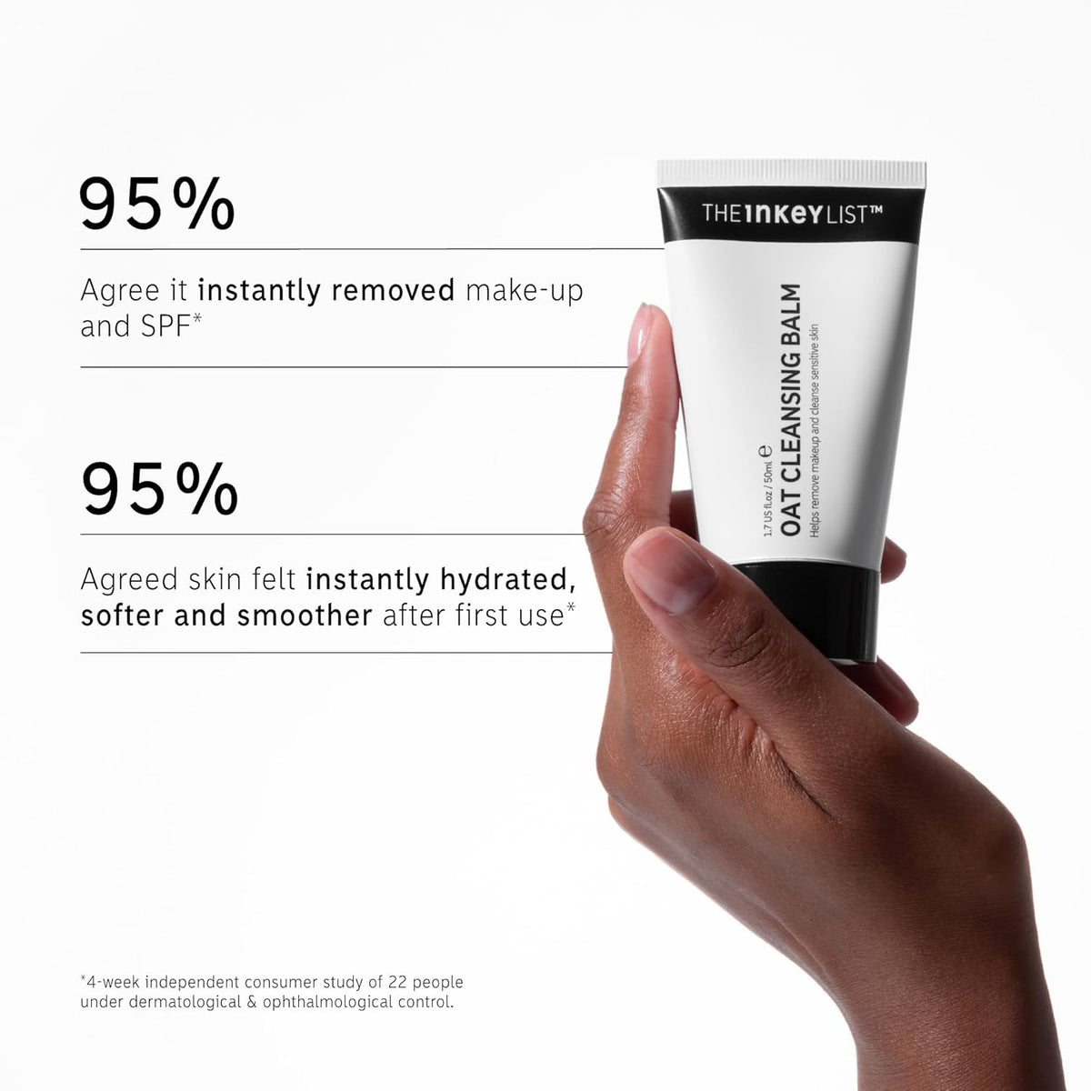 The INKEY List Mini Oat Cleansing Balm, Rich Balm Removes Makeup and Impurities, Reduces Redness