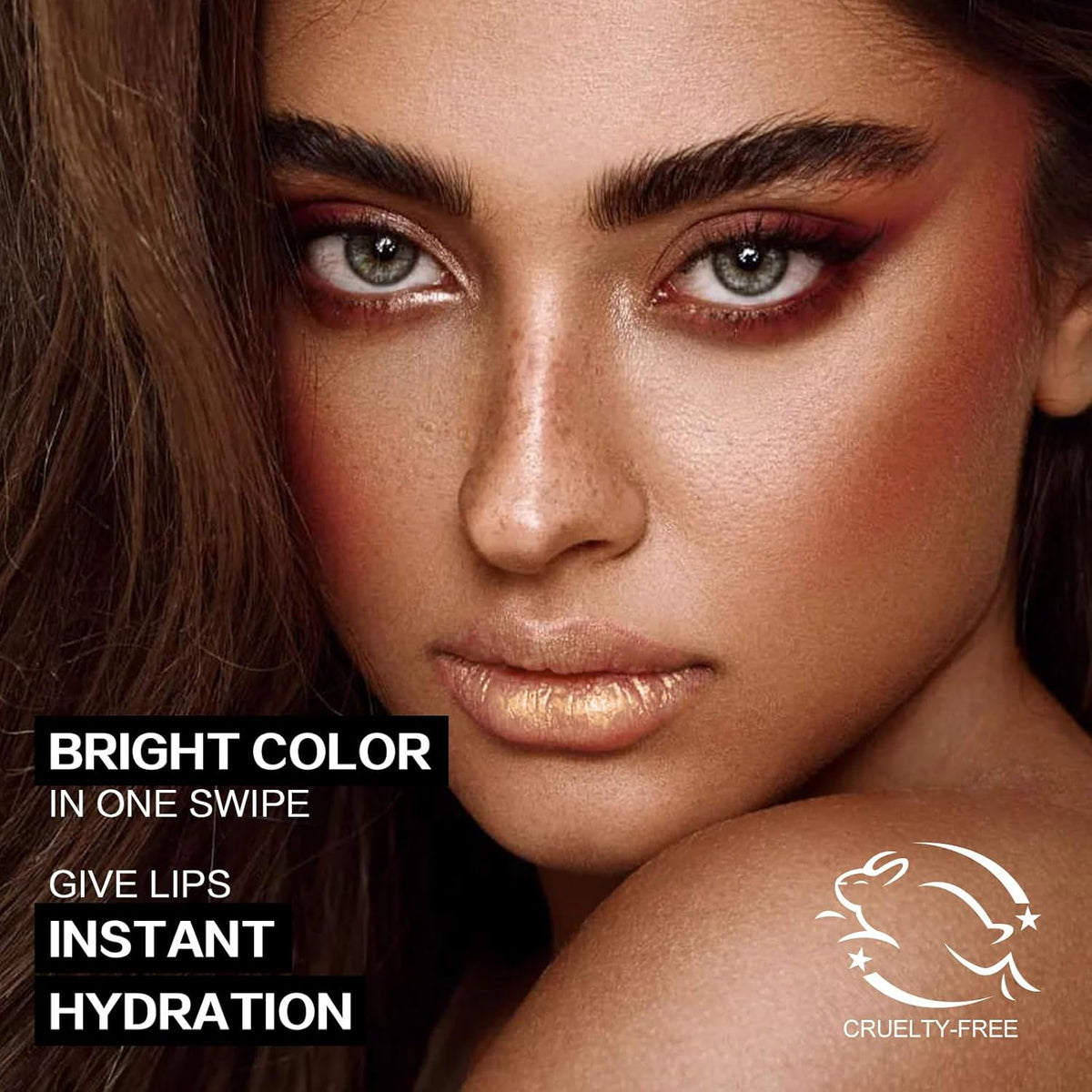 FOCALLURE Glisten Opal Shine Lipstick, High Impact Lip Color, Moisturizing Tinted Lip Balm