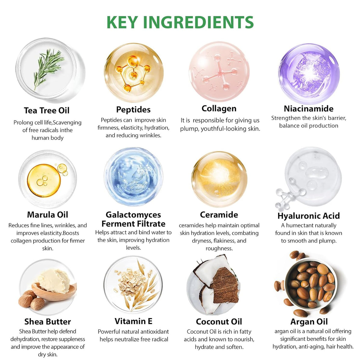 Tea Tree Face Sheet Mask Pack, 55Pcs Skin Care Set for Women & Men, Self Care Kit, Hydrogel Jelly