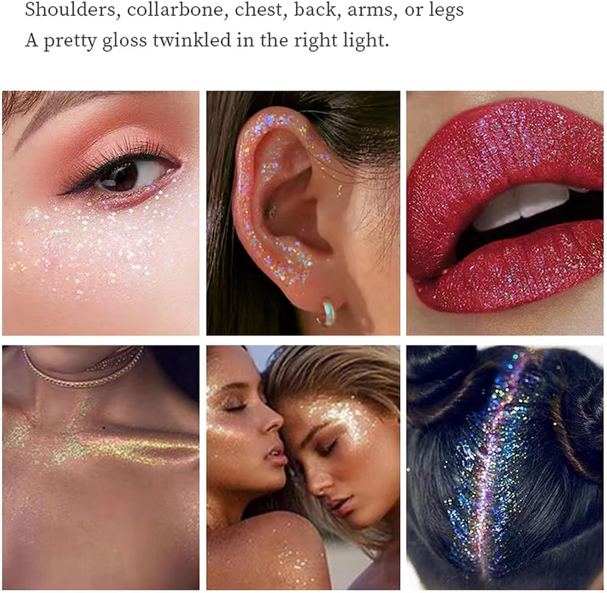 MEICOLY Sparkling Blue Body Glitter,Halloween Face Glitter,Color Changing Glitter Gel for