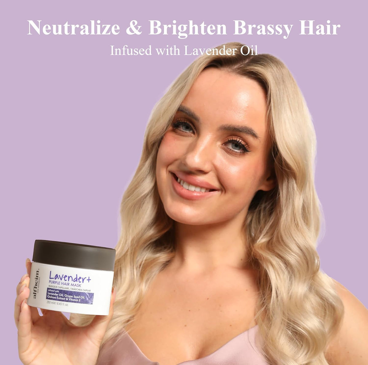 ALFHEIM Lavender Purple Hair Mask | Neutralizes Brass & Yellow Tones | Deep Moisturizing &