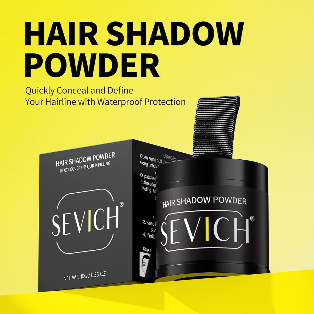 Sevich Hairline Powder 10g Large Capacity,Instantly Conceals Hair Loss,Root Touch up Powder,Hair