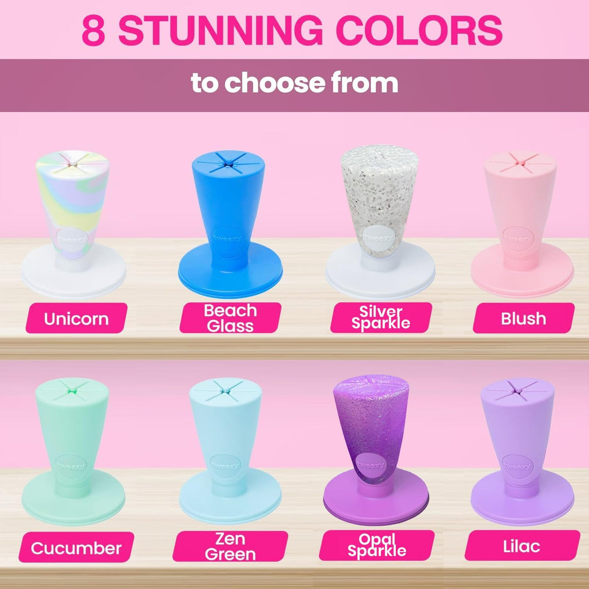 tweexy Hinge Untippable Nail Polish Bottle Holder | Anti-Spill Nail Polish Holder Stand, Tilted