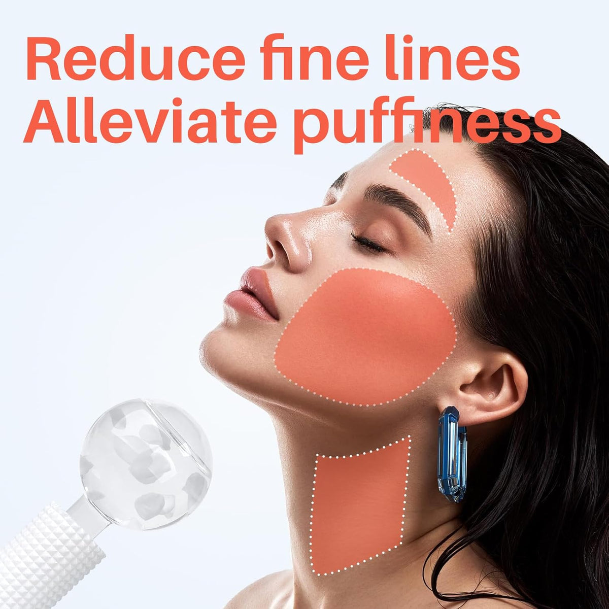 Ice Globes & Ice Roller for Face and Eyes - Facial Massage Tools for Skin Care, Reduce Wrinkles &