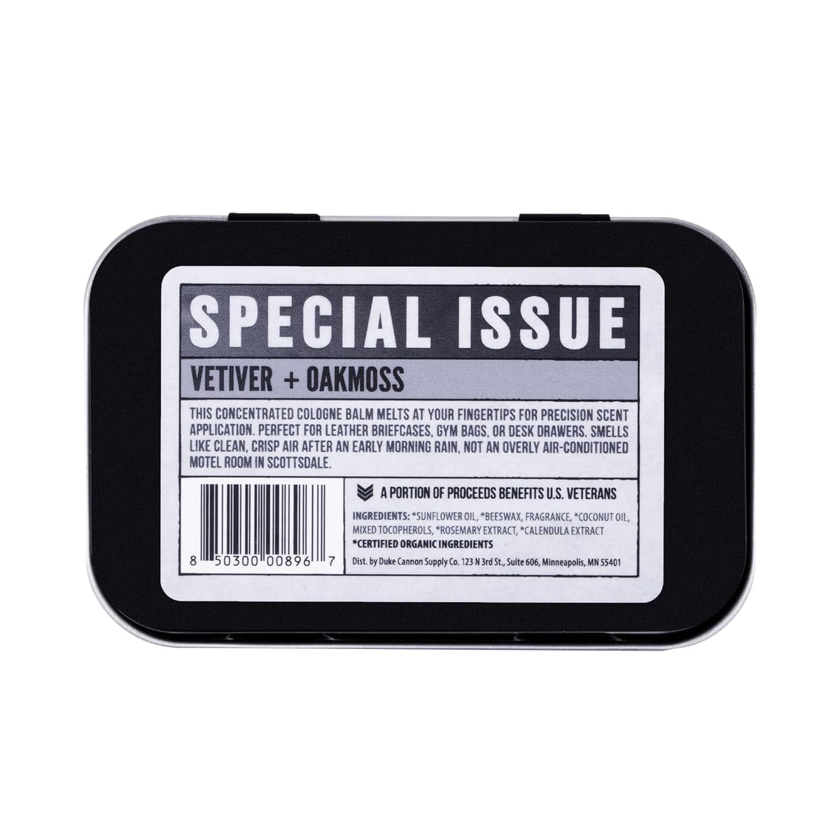 Duke Cannon Supply Co. Solid Cologne for Men Special Issue Vetiver and Oakmoss (Fresh Air