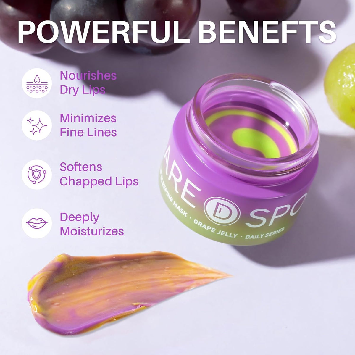 Lip Mask, Hydrating Overnight Lip Sleeping Mask, Lip Moisturizer for Dry Cracked Lips Care