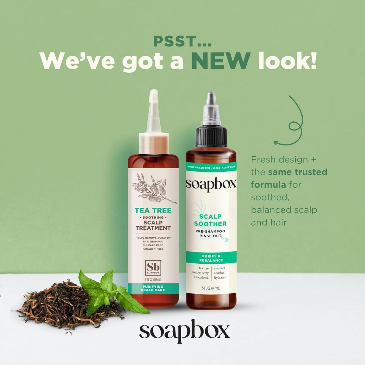 Soapbox Scalp Soother, Scalp Soothing Treatment with Tea Tree Oil & Hyaluronic Acid, Vegan