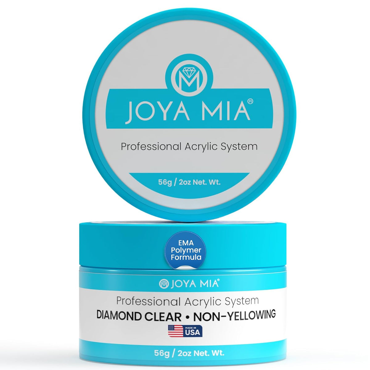 Joya Mia Acrylic Powder for Nails, MMA-Free, Super Adhesion Professional Powder for Flawless &