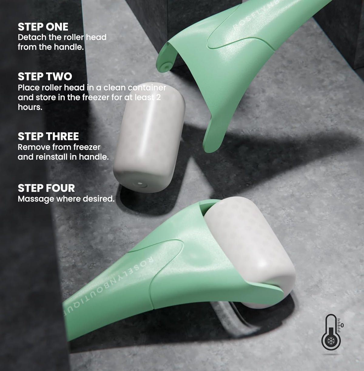 ROSELYNBOUTIQUE Ice Roller for Face Wrinkles Fine Lines Puffiness Stick Massager Facial Skin Care