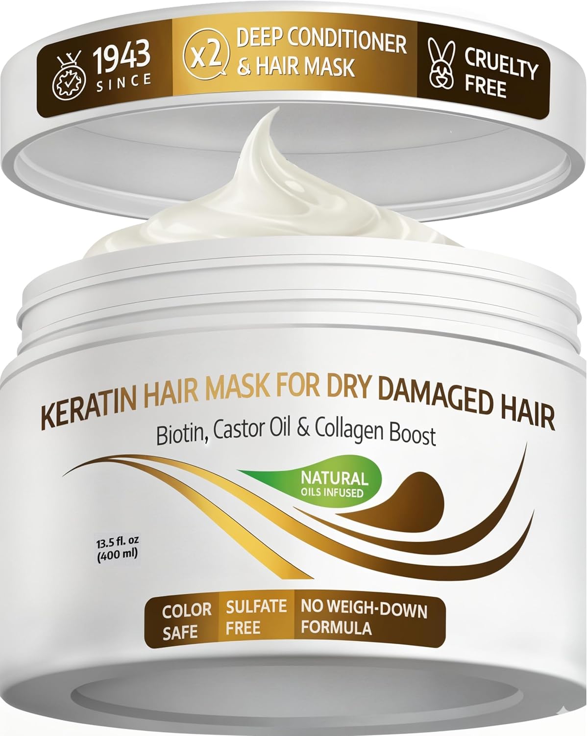 VITAMINS hair cosmetics Keratin Hair Mask - Protein Repair Keratin Treatment - Deep Conditioner for