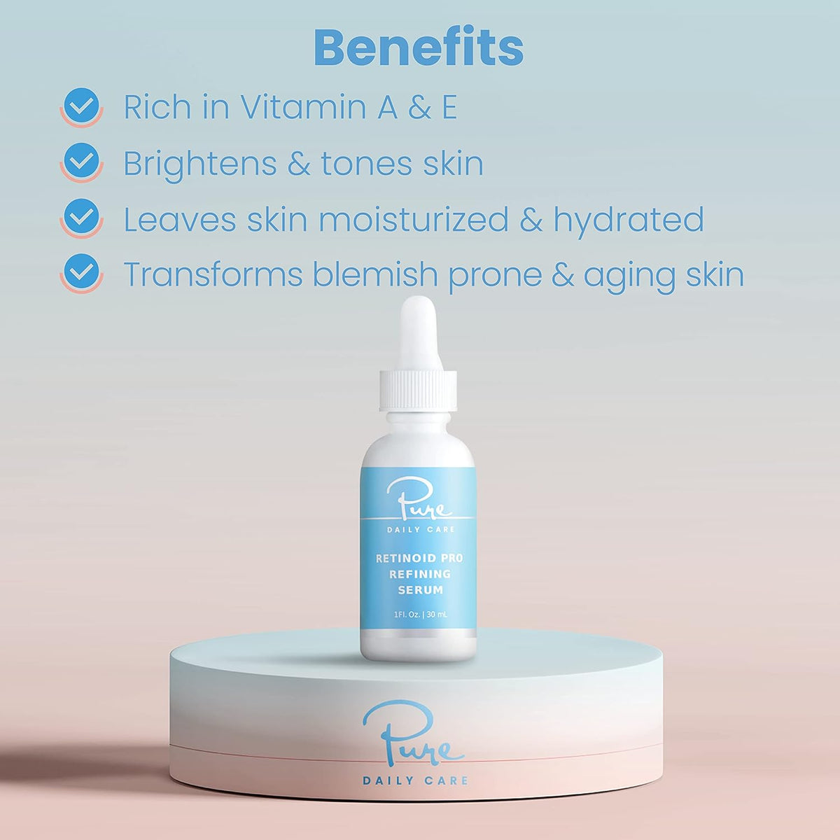 Retinoid Pro Refining Serum - Retinol-Alternative Vitamin E Vitamin C Professional Clean Beauty
