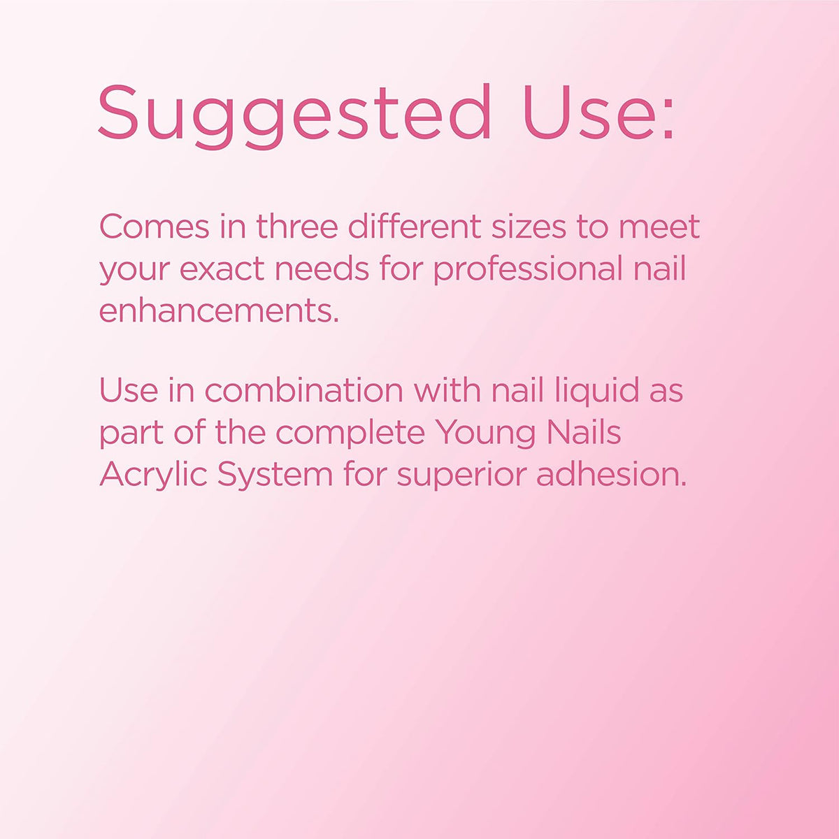 Young Nails Acrylic Core Powder - Self-Leveling Acrylic Nail Powder, Clear Nude Pink White Acrylic