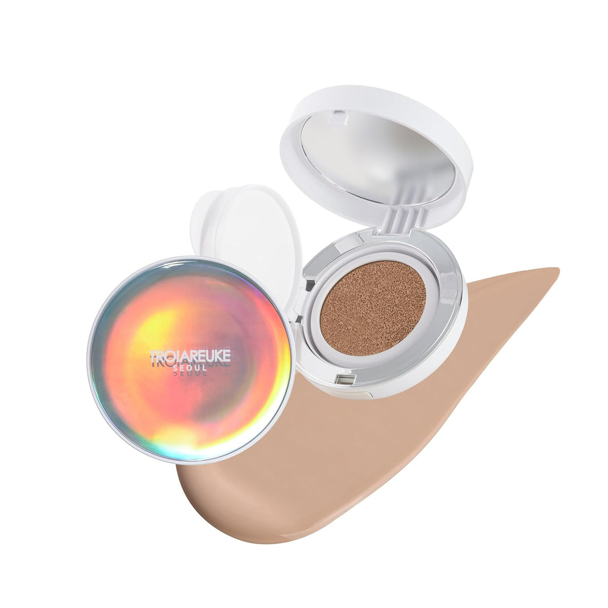 TROIAREUKE Seoul "Bridal" Cushion Foundation(#21, Pink Beige), Korean Cushion Foundation, K-Beauty