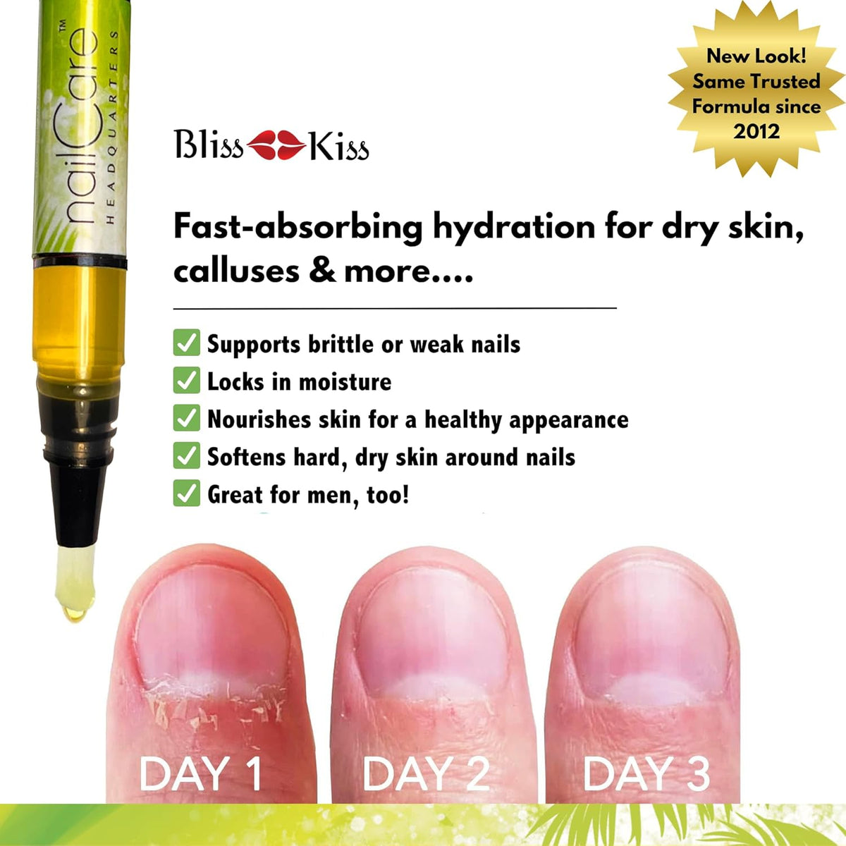 Nail Care Headquarters Simply Pure Cuticle Oil Pen for Nails - Nail Strengthener & Growth Oil and