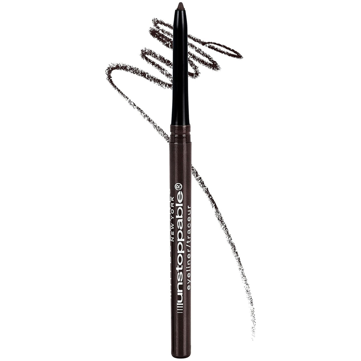 Maybelline Unstoppable Waterproof Mechanical Brown Eyeliner Pencil, Easy to Apply, Smooth Glide, Up
