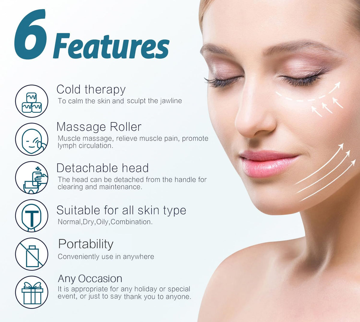 ESARORA Ice Roller for Face & Eye, Puffiness, Migraine, Pain Relief and Minor Injury, Skin Care