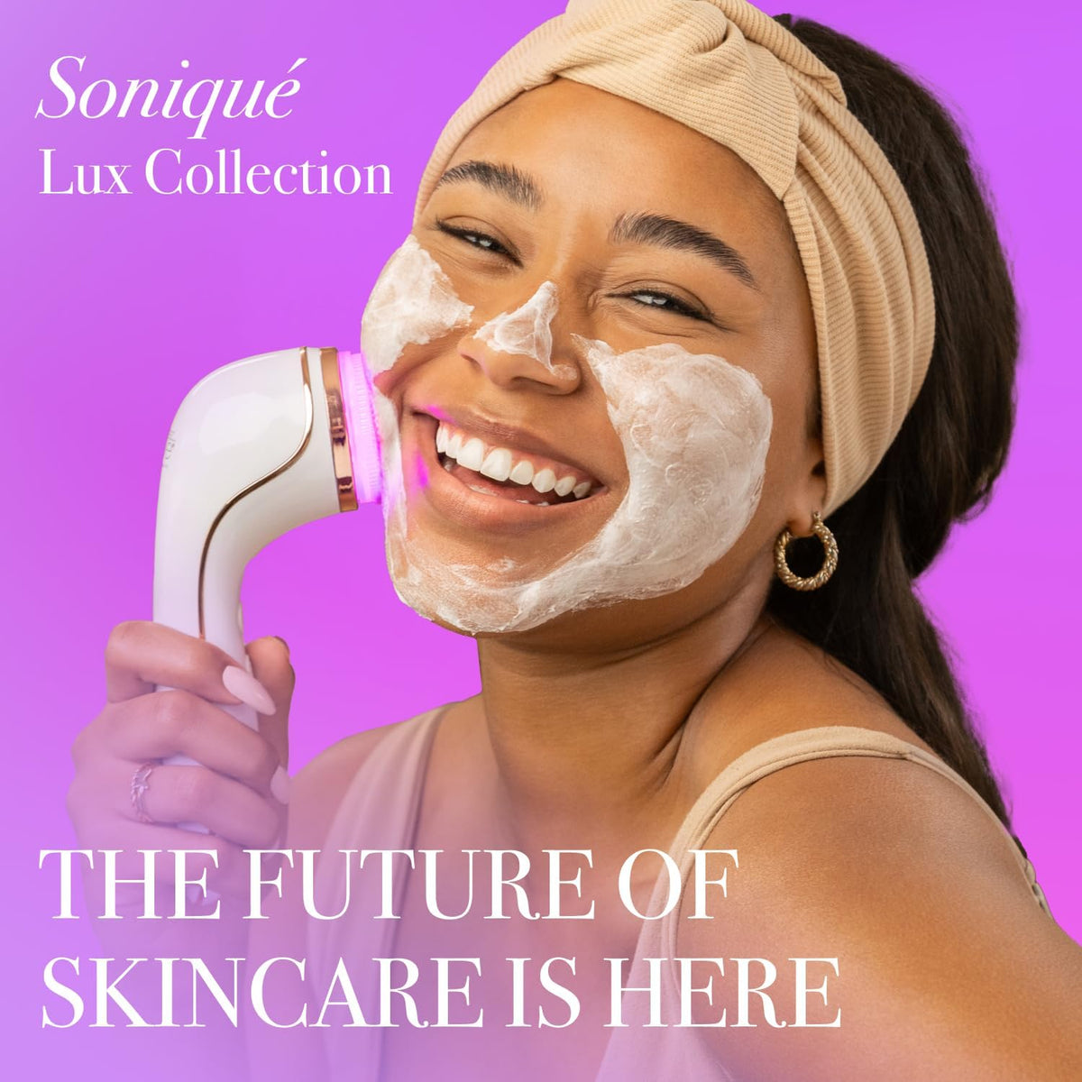 reVive Light Therapy LED Technologies | Lux Collection Soniqué Sonic | Facial Cleansing Brush | Red