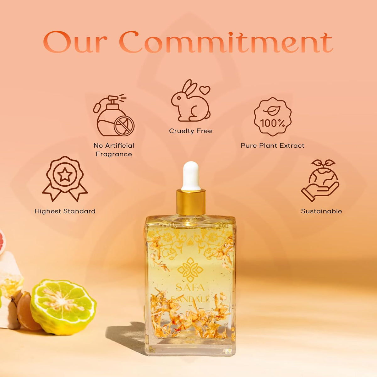 SAFA Citruse Oil for Face, Hair, Nail with Vitamin C, E & A for Scars, Stretch Marks - Orange Body