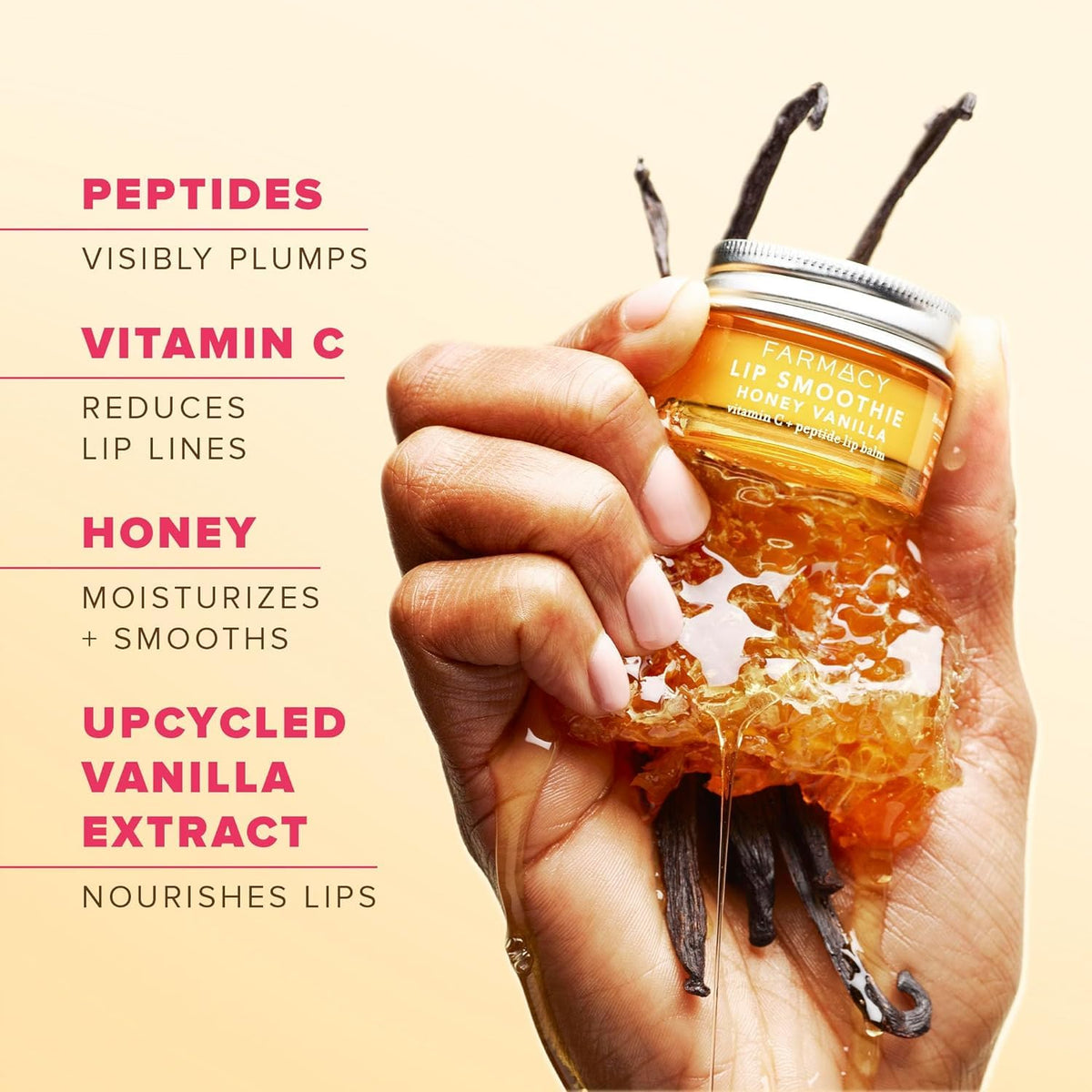 Farmacy Peptide Lip Smoothie - Hydrating Lip Balm with Vitamin C to Visibly Plump & Smooth Lines