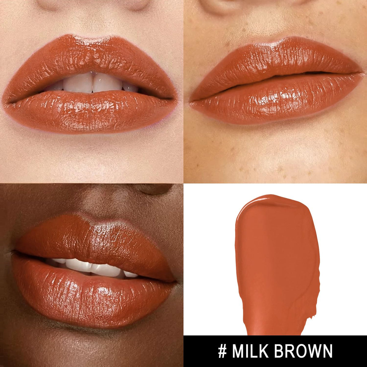 3Pc Moisture Lipsticks for Women Brown Nude Pink Lipstick Hydrate Tinted Lip Balm for Dry Cracked