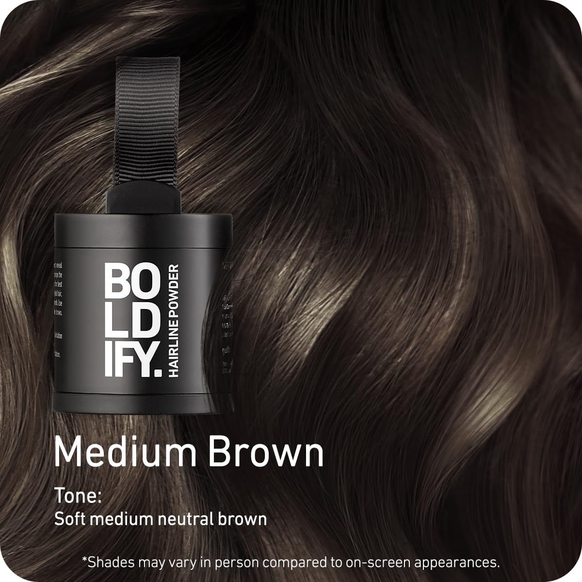 BOLDIFY Hairline Powder (LARGE, 10g) - Root Touch Up Hair Color for Gray Coverage - Bald Spot