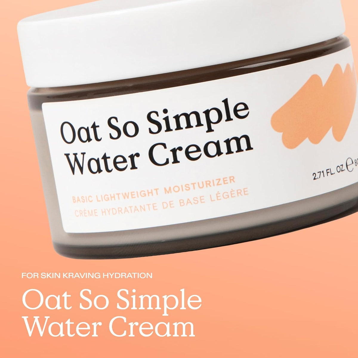 KraveBeauty Oat So Simple Water Cream, Enriched With Oat & Squalane To Soothe & Lock In Moisture