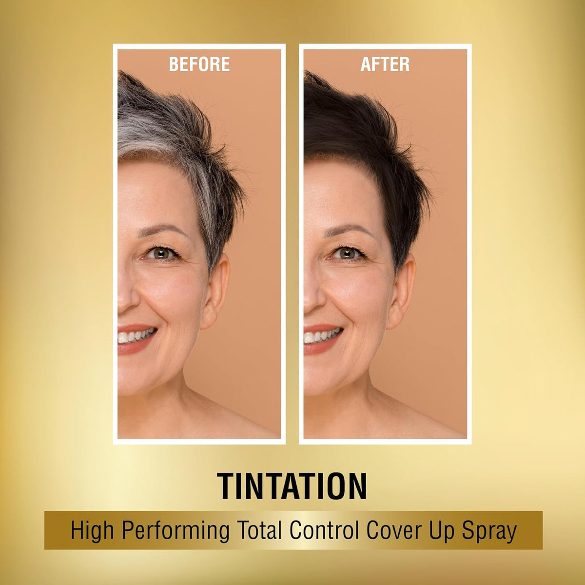 RED by Kiss 1.5OZ. Tintation Temporary Hair Color Spray, Instant Gray Root Cover Up