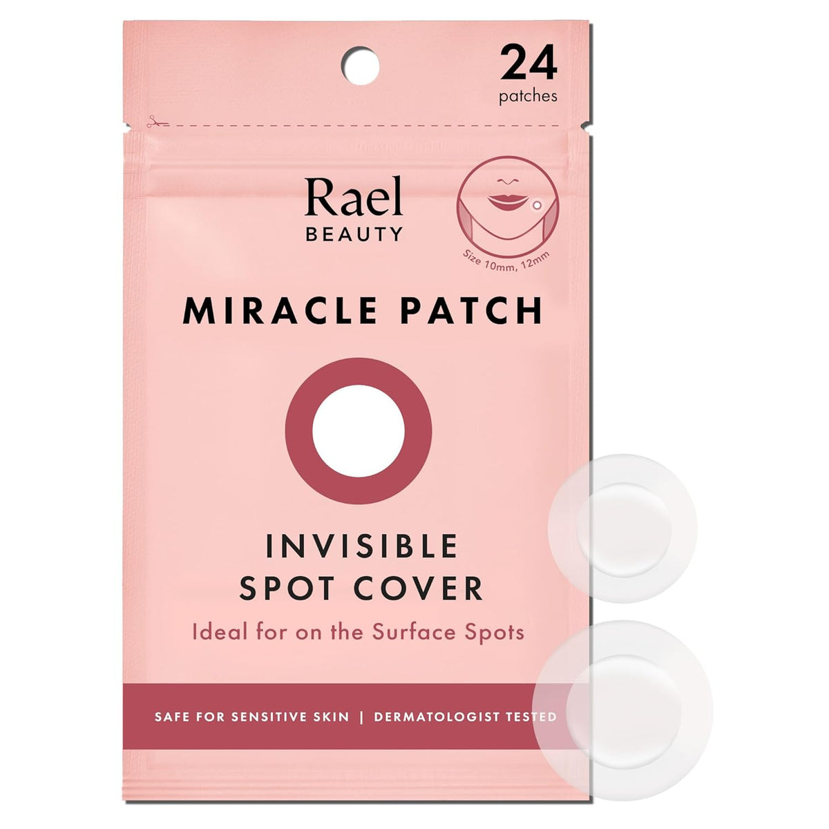 Rael Pimple Patches, Miracle Invisible Spot Cover - Hydrocolloid Acne Patch, Treatment for
