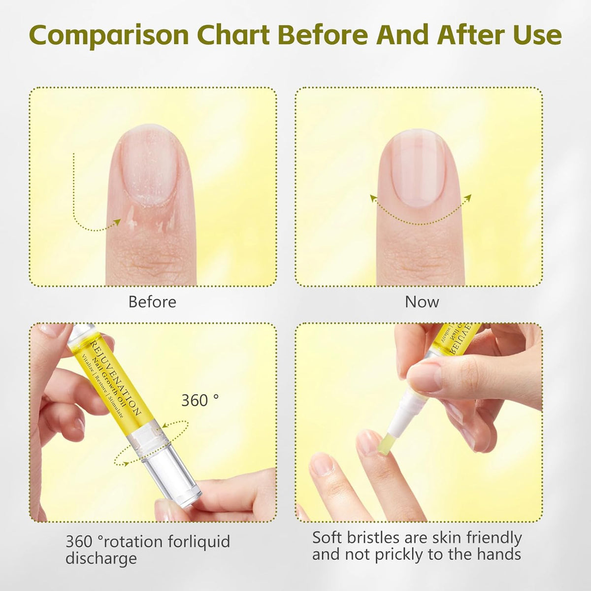 Rejuvenation Nail Growth Oil for Brittle, Peeling, Breaking, Thin Nails