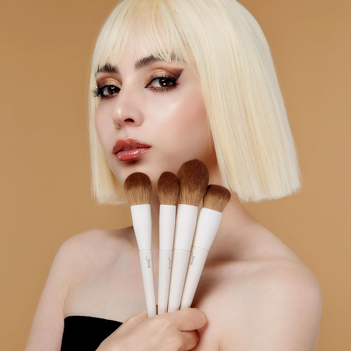 Jessup Makeup Brush Set 5Pcs Face Makeup Brushes Vegan Soft Foundation Brush Blush Brush Bronzer