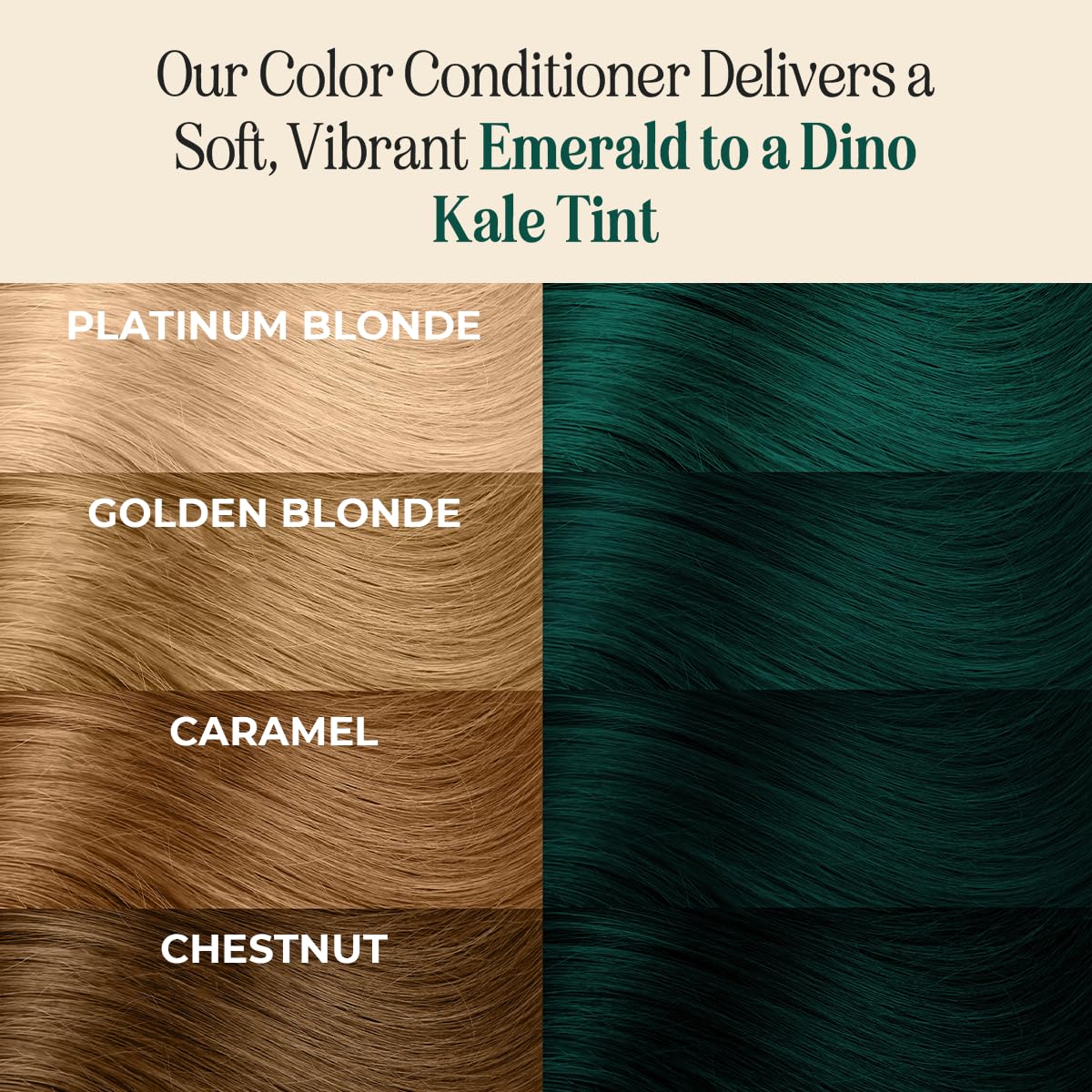 INH Semi Permanent Hair Color | Color Depositing Conditioner | Emerald Green Hair Dye | No Bleach &
