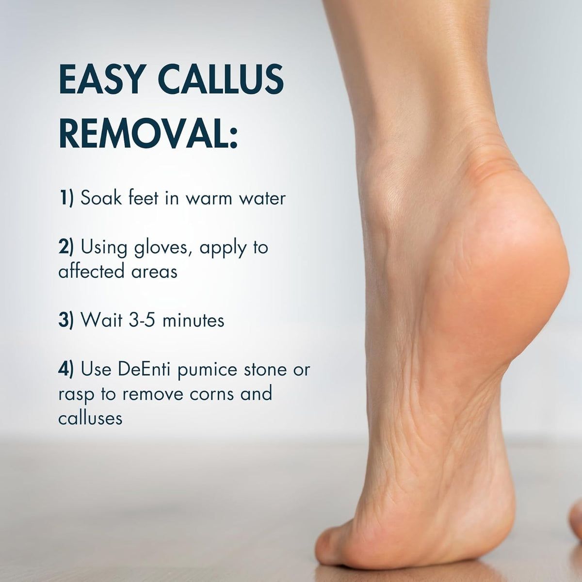 DeEnti Double Pumice Pack, Bundle Includes Mint Scented Callus Remover, 2 Pumice Stones for Feet