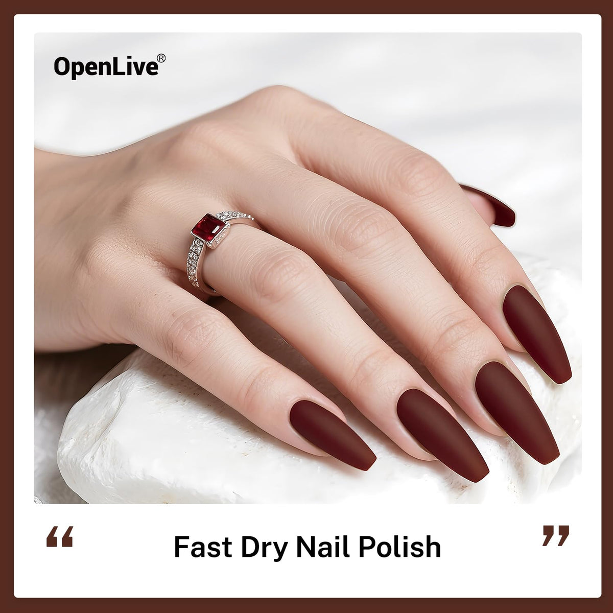 16.5ml Brown Nail Polish Large Volume Quick Drying Nail Polish, Fast Drying and Long Lasting Color