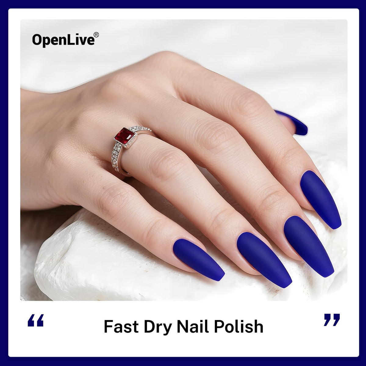 16.5ml Dark Blue Nail Polish Large Volume Quick Dry Nail Polish, Long Lasting Shine, Fingernail