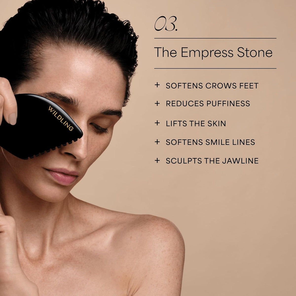 WILDLING Empress Facial Gua Sha Set I Facial Massage Tool + Facial Toner + Facial Oil to Lift