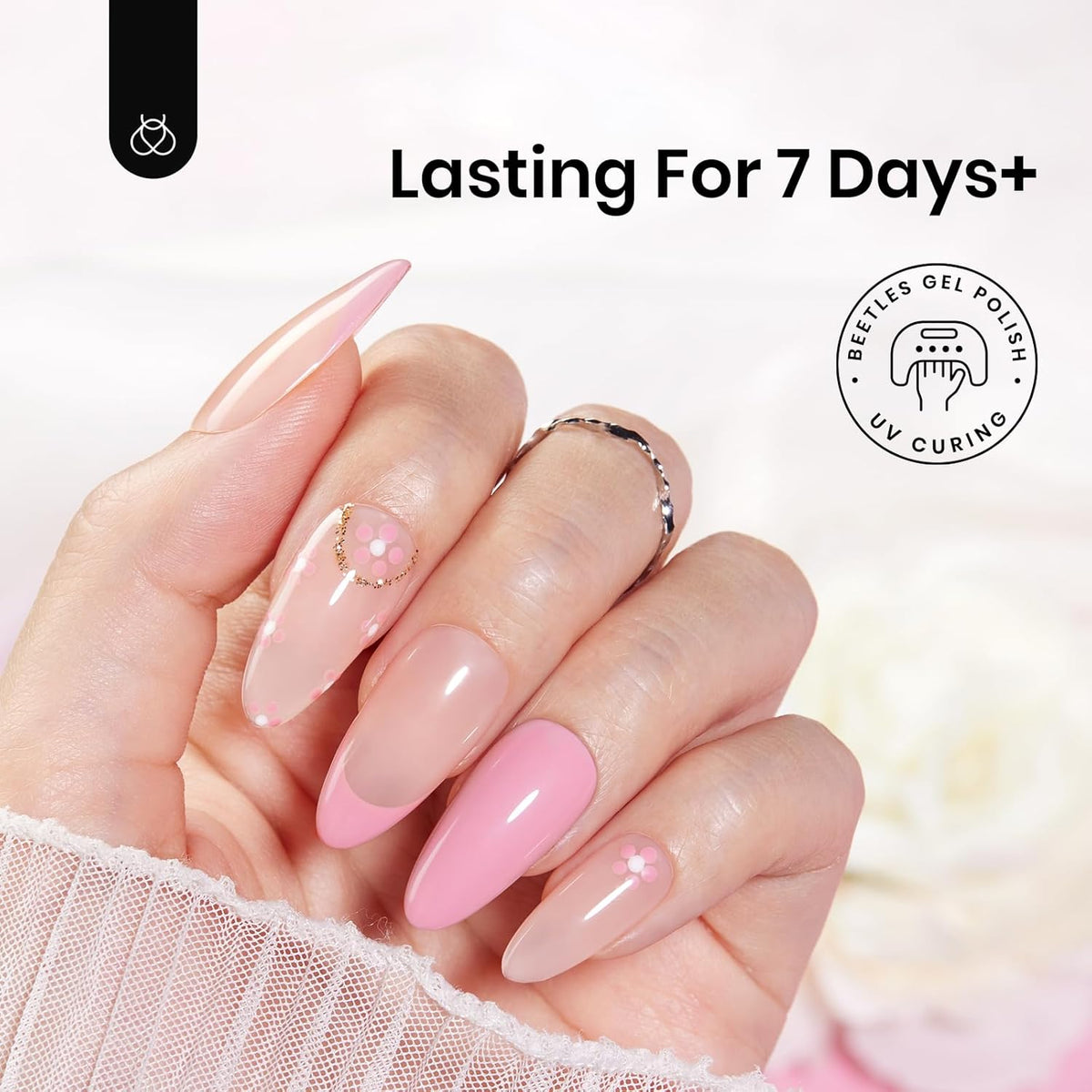 Beetles Peel‑Off Gel Base Coat 15 ml – Easy Removal Base Gel Nail Polish UV/LED Soak‑Off