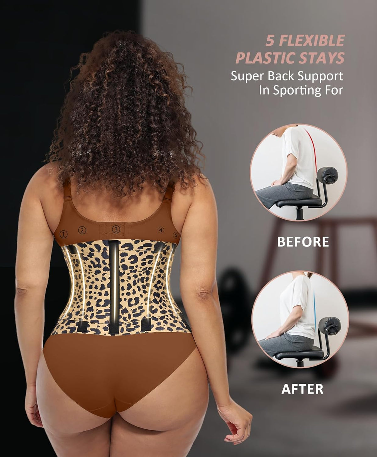 FeelinGirl Waist Trainer Belt Waist Cincher Trimmer Ab Belt Tummy Control Body Shaper with Triple