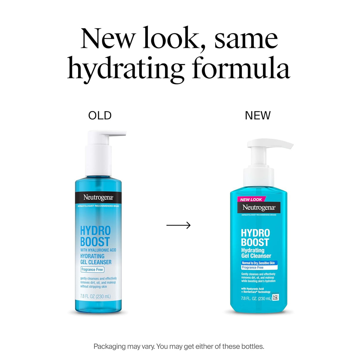 Neutrogena Hydro Boost Face Wash, Fragrance Free, Hydrating Facial Cleanser with Hyaluronic Acid
