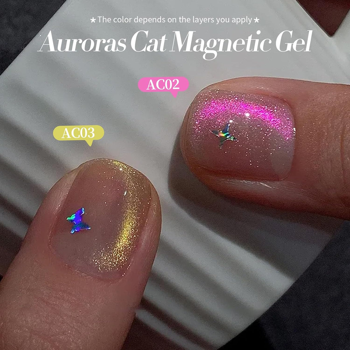 Born Pretty Cat Magnetic Eye Gel Nail Polish Aurora Mermaid Blue Purple Pink Yellow Red Gel Polish