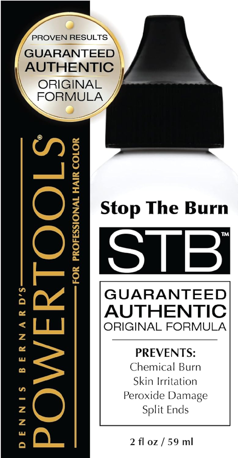 POWERTOOLS STB, The Original Stop The Burn 2 oz | Mix Directly Into Hair Color Formula To Lessen