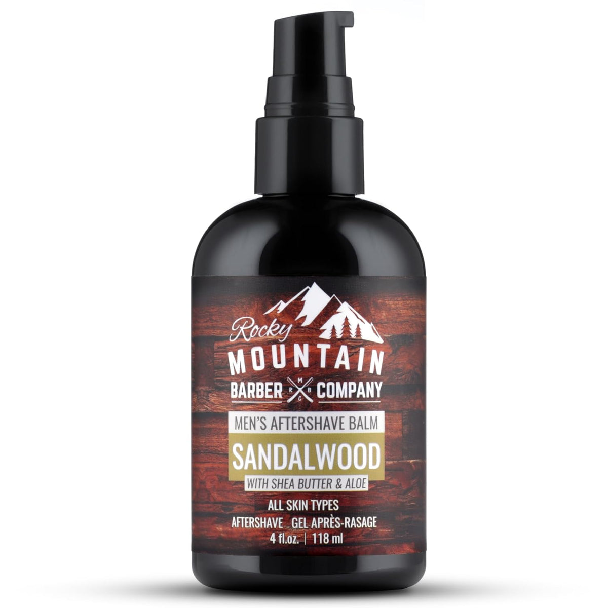 Rocky Mountain Barber Company Aftershave Balm for Men – with Sandalwood Essential Oil, Coconut Oil