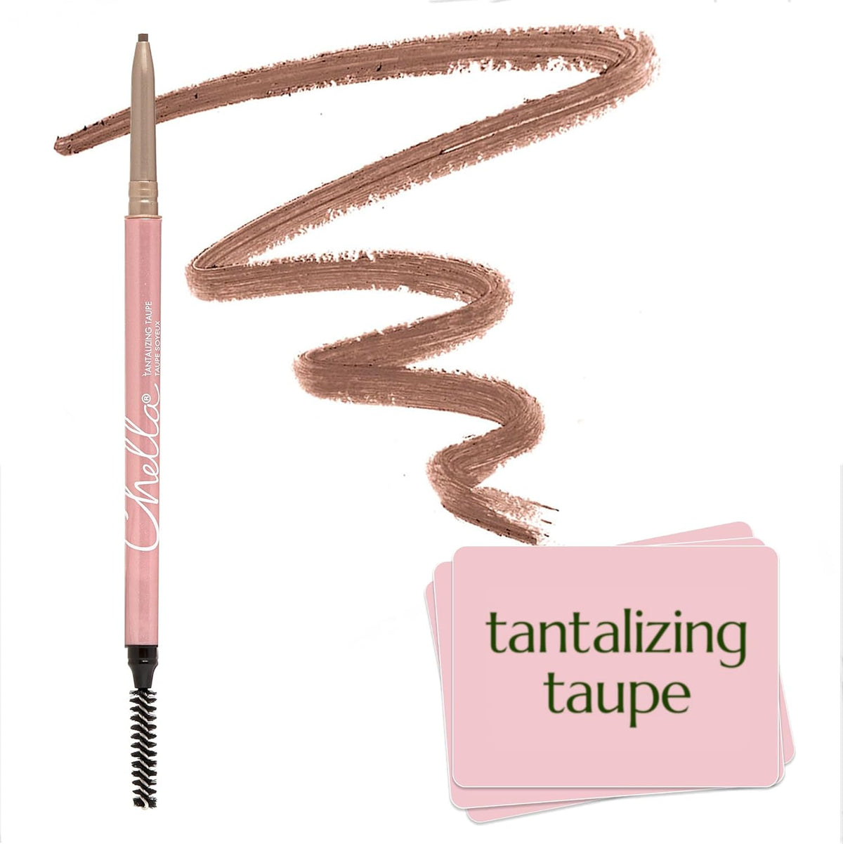 Chella Eyebrow Pencil – Easy-to-Use Brow Definer for Shaping, Filling & Blending – Long-Wear Taupe