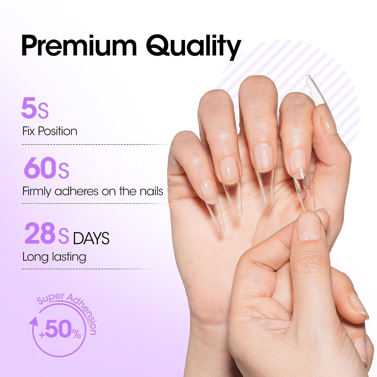 Gellen Nail Glue Gel, 2PCS 15ML 3 in 1 Gel Nail Glue for Acrylic Nail & Base Gel & Nail